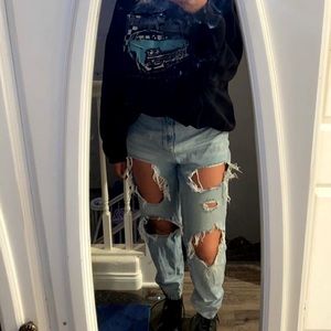 High waisted mom jeans
